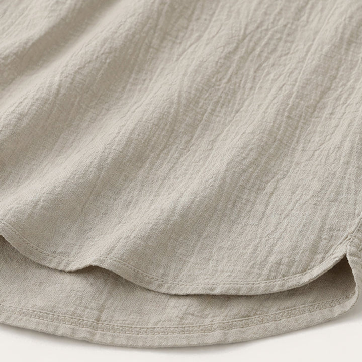 La chemise Henley en coton et lin doux pour hommes Inverness