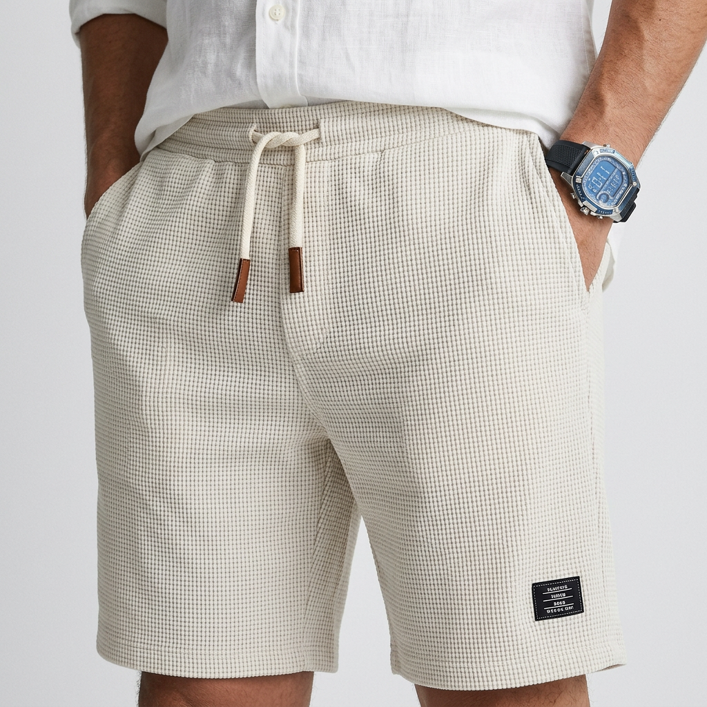 Malo - Shorts en Tricot Texturé Décontracté