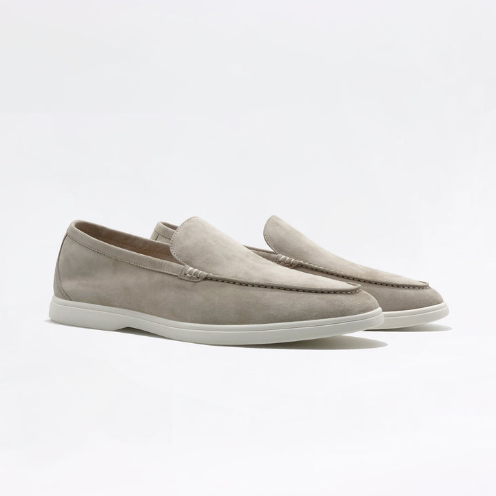 Mocassins en daim - Écru