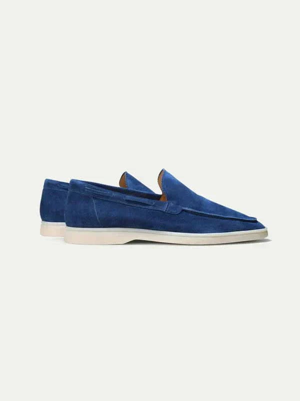 Mocassin Classique en Suède Bleu Baie