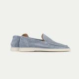 Mocassin Classique en Suède Bleu Bébé