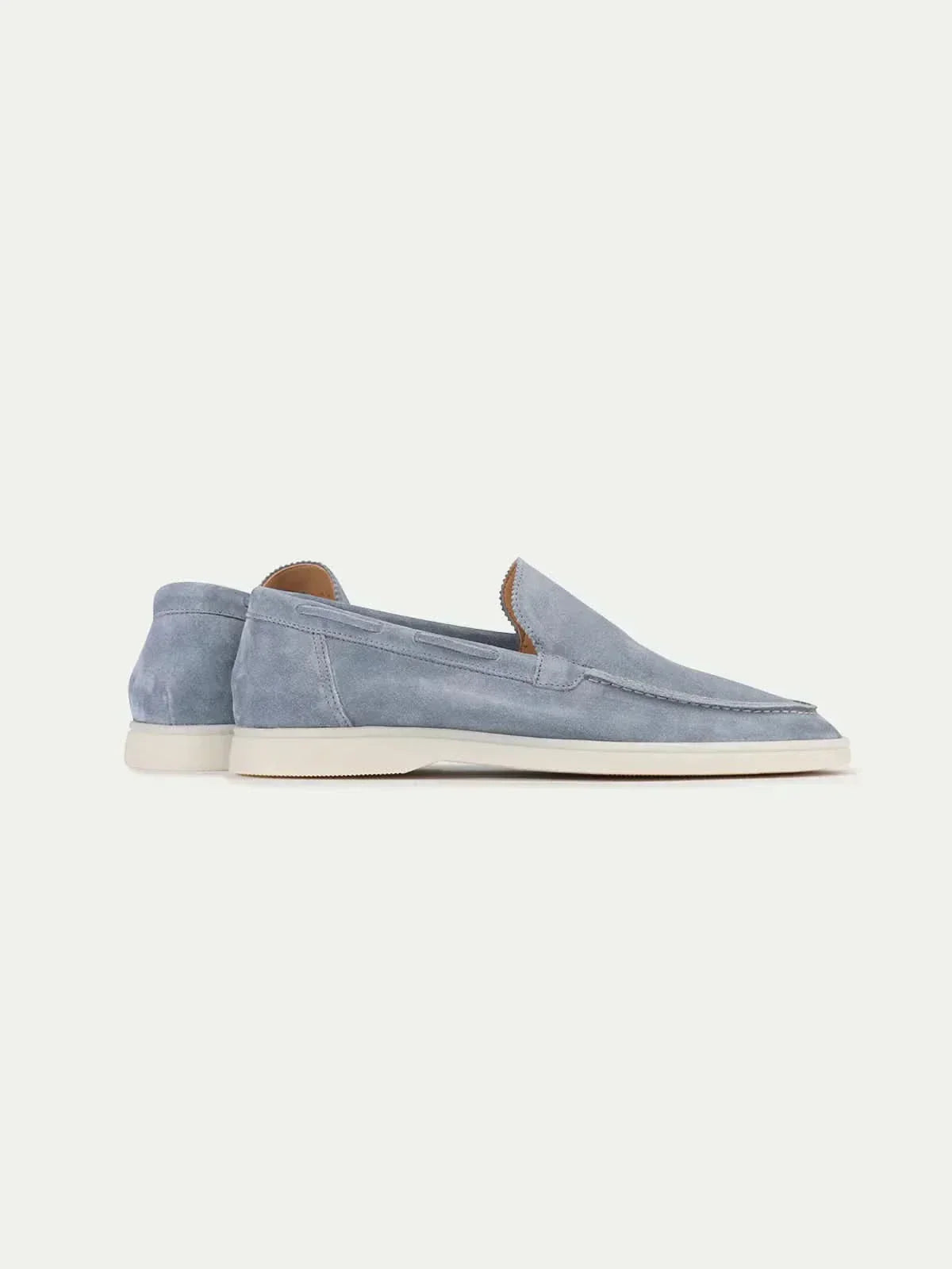 Mocassin Classique en Suède Bleu Bébé