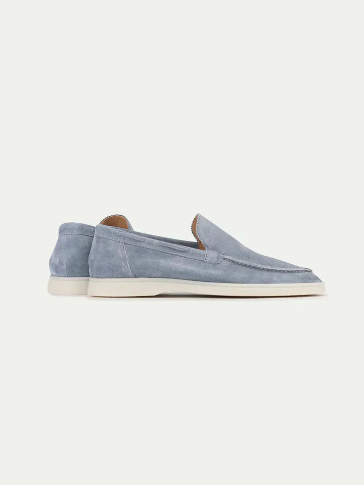 Mocassin Classique en Suède Bleu Bébé