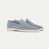 Mocassin Classique en Suède Bleu Bébé