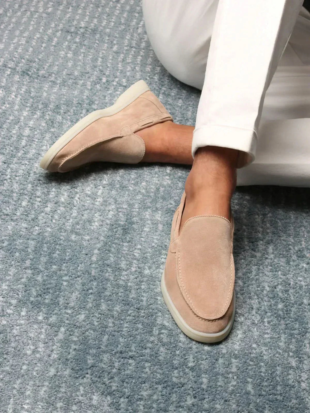 Mocassin Classique en Suède Beige