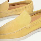 Mocassin Classique Suède Jaune Agrume