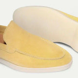 Mocassin Classique Suède Jaune Agrume