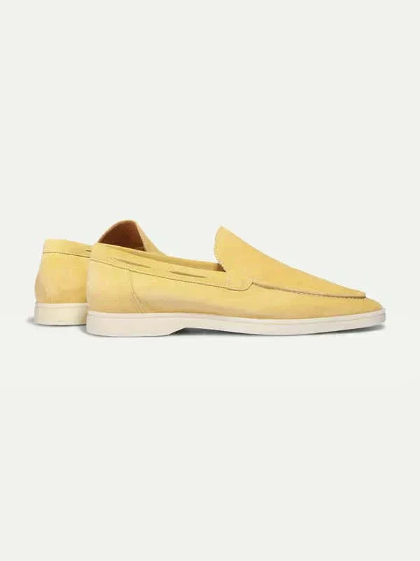Mocassin Classique Suède Jaune Agrume