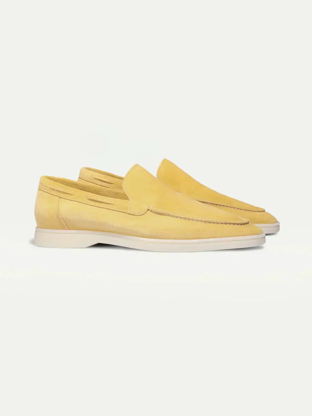 Mocassin Classique Suède Jaune Agrume