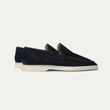 Mocassin Classique en Suède Bleu Marine
