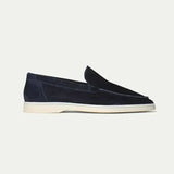 Mocassin Classique en Suède Bleu Marine