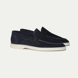 Mocassin Classique en Suède Bleu Marine