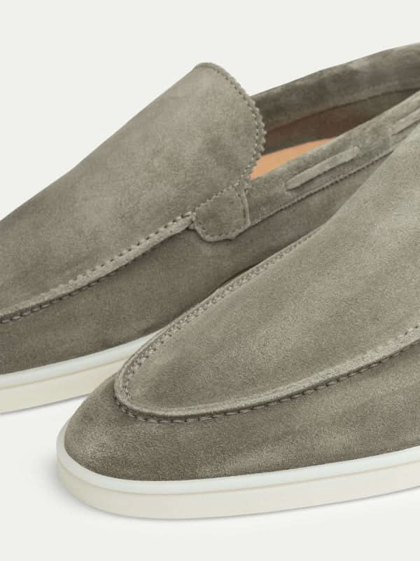 Mocassin Classique en Suède Vert Olive