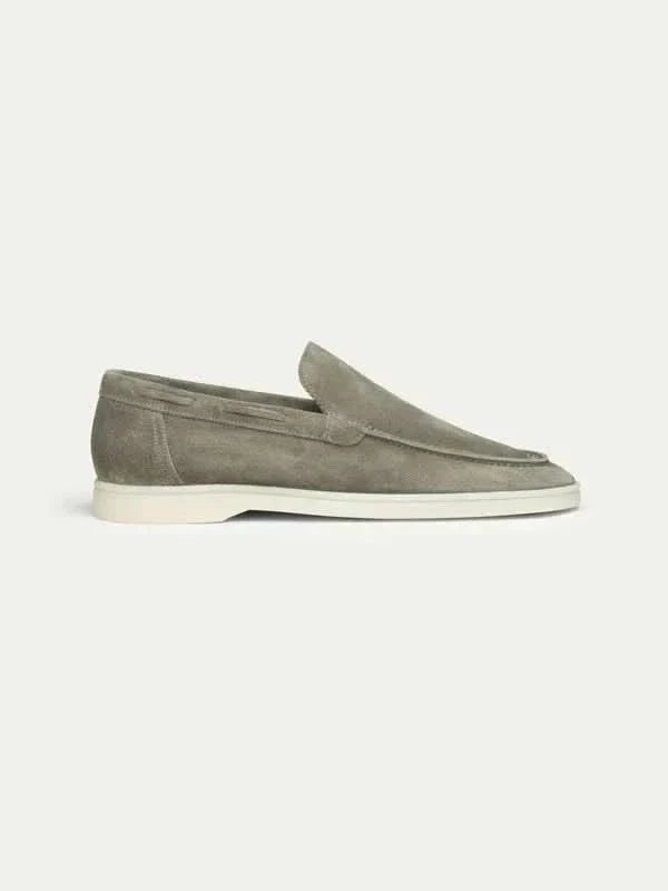 Mocassin Classique en Suède Vert Olive