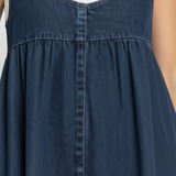 Karen | Robe Longue en Denim Lavé Vintage avec Touche de Coton Doux