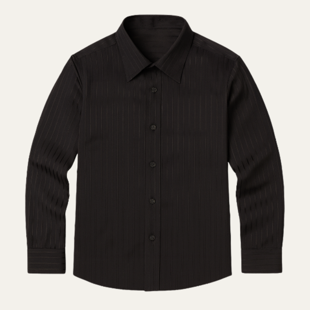 La Chemise de Costume Formelle à Boutons pour Homme Palermo – Noire