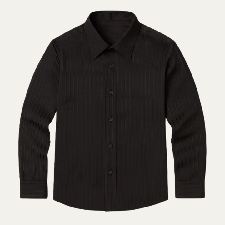 La Chemise de Costume Formelle à Boutons pour Homme Palermo – Noire