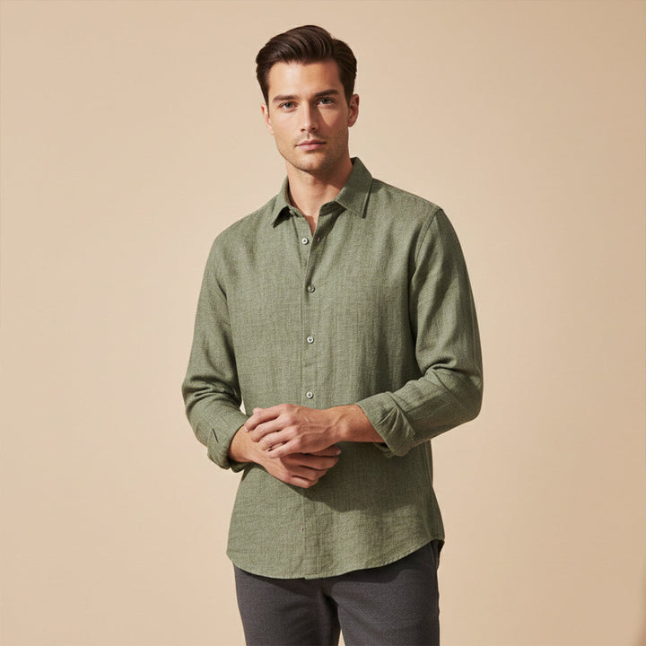 La Chemise Décontractée en Lin à Boutons pour Hommes Cedar Ridge Hill