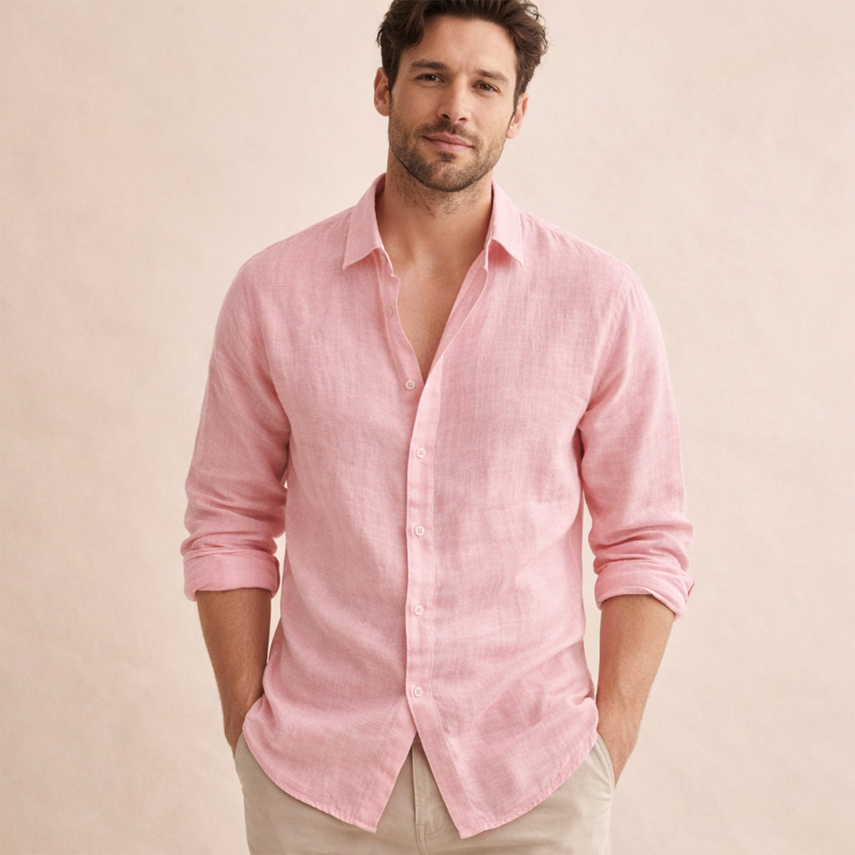 La chemise d'été en coton et lin pour hommes Brookhaven Hill