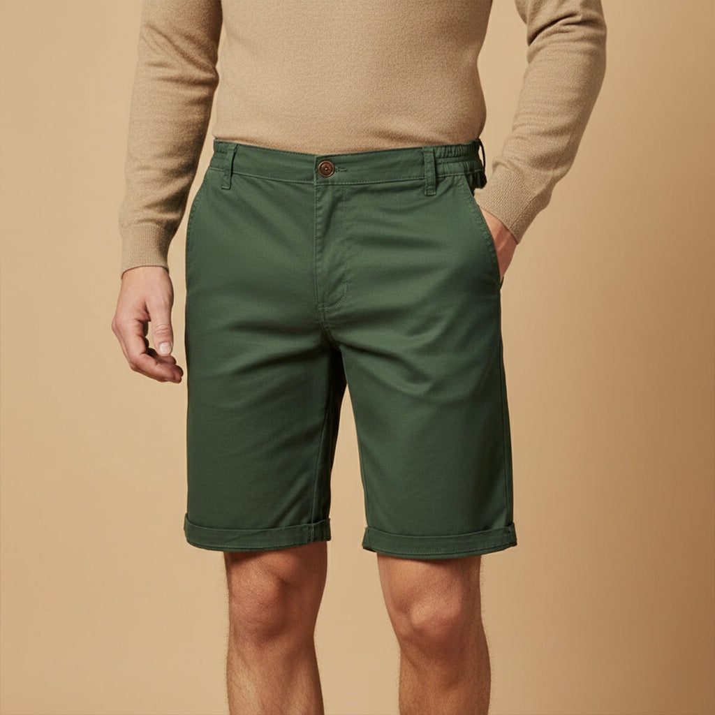 Les Shorts d'Été en Coton Premium à Panneau Plat pour Hommes Roseland
