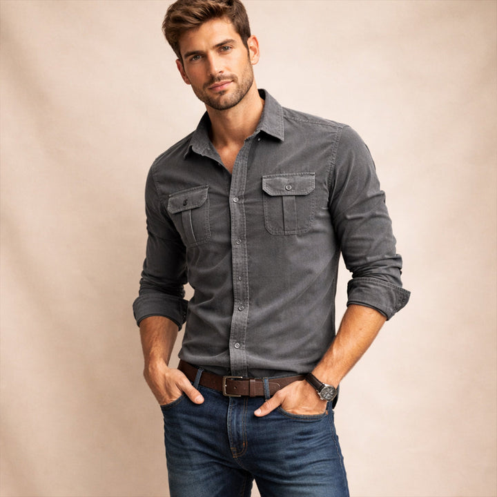 La Chemise Casual en Velours Côtelé pour Hommes Norwick