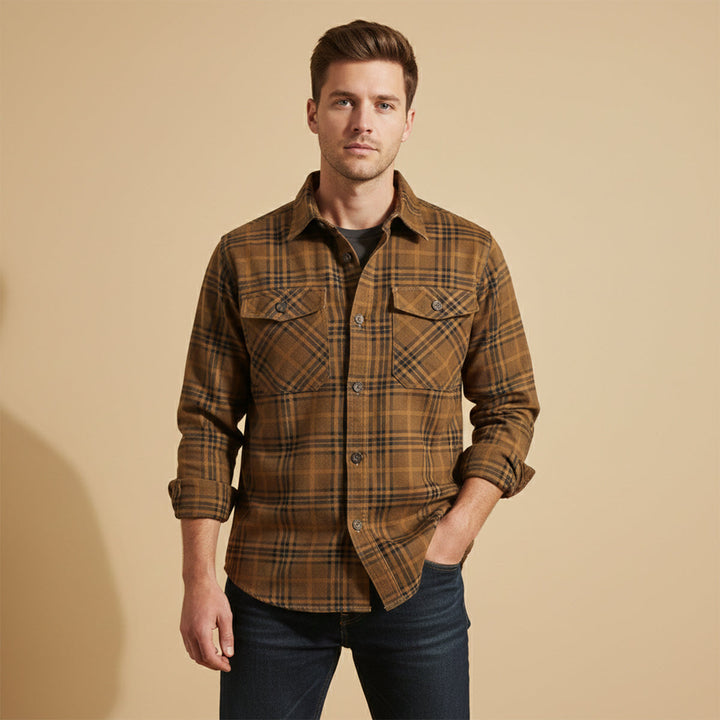 La chemise-jetée en coton léger à carreaux Timbercrest Ridge pour hommes