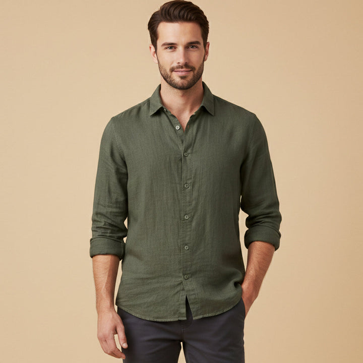 La chemise décontractée légère en mélange de lin pour homme Pinecrest Automne