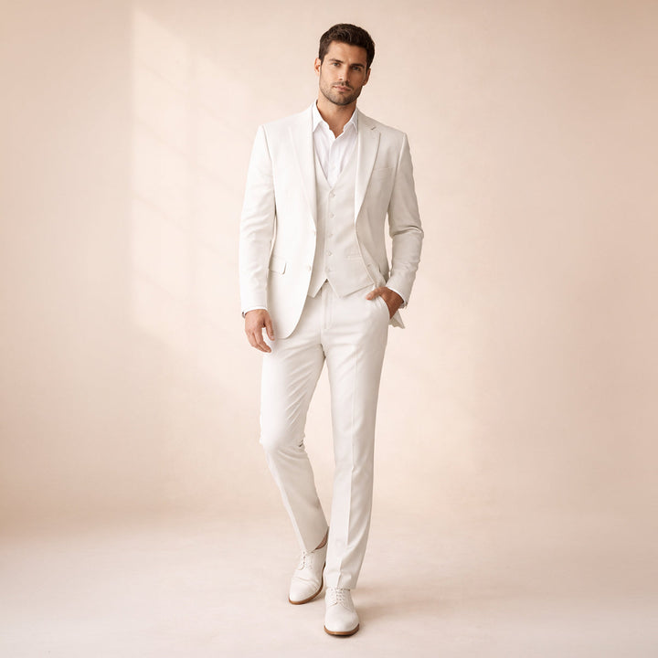 Le costume slim fit 3 pièces pour homme Silverwood – Ensemble élégant blazer, gilet et pantalon