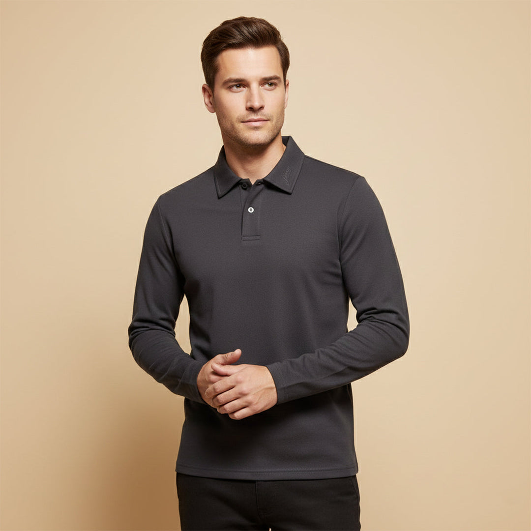 La chemise en coton moderne à manches longues Porto pour hommes