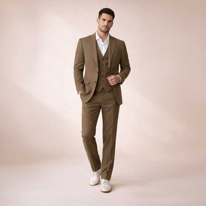Le costume slim fit 3 pièces pour homme Silverwood – Ensemble élégant blazer, gilet et pantalon