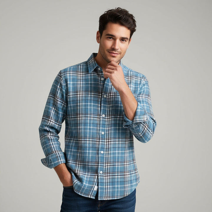 La chemise à carreaux décontractée rétro pour homme Glenhurst