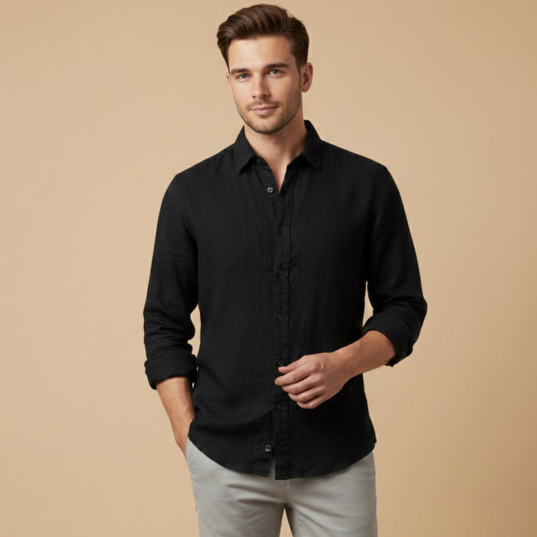 La chemise décontractée légère en mélange de lin pour homme Pinecrest Automne