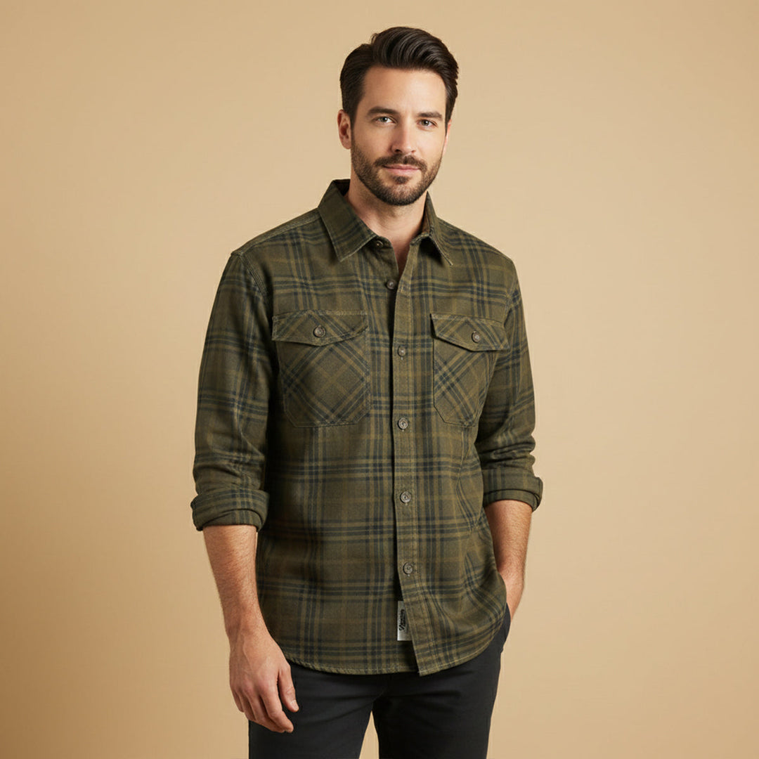La chemise-jetée en coton léger à carreaux Timbercrest Ridge pour hommes
