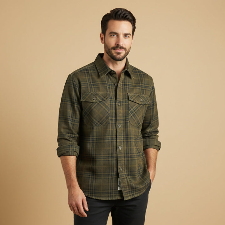La chemise-jetée en coton léger à carreaux Timbercrest Ridge pour hommes