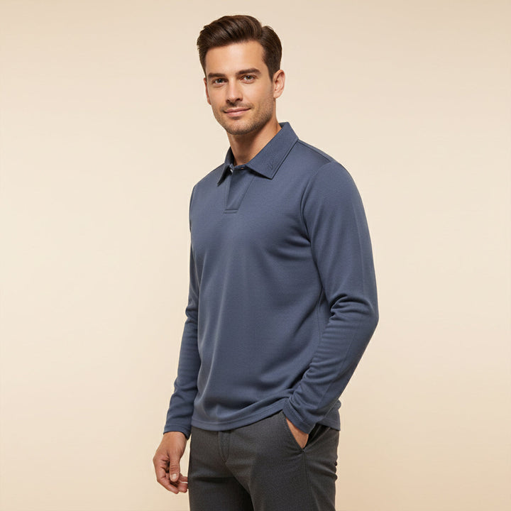 La chemise en coton moderne à manches longues Porto pour hommes