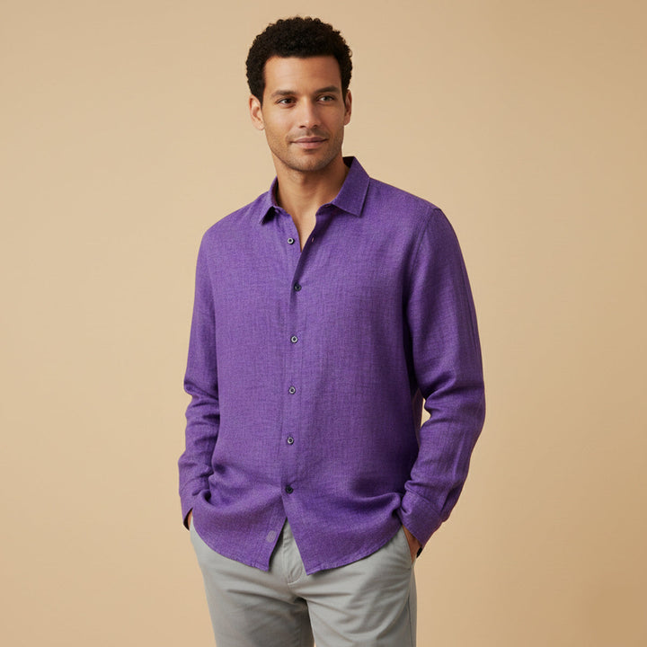 La chemise à boutons en lin léger pour hommes Kensington