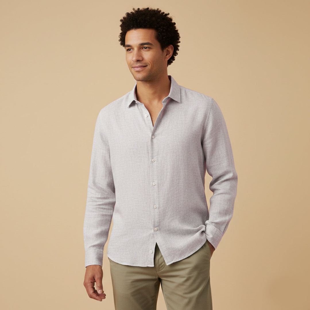 La chemise à boutons en lin léger pour hommes Kensington