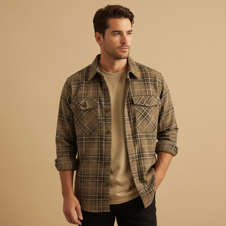 La chemise-jetée en coton léger à carreaux Timbercrest Ridge pour hommes