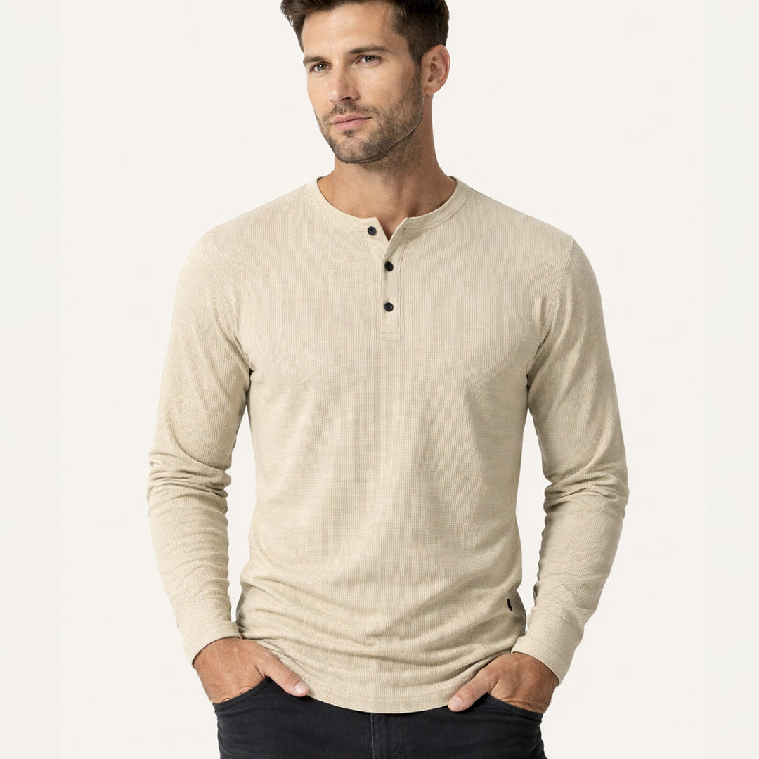 La Chemise Thermique Henley à Gaufres Décontractée pour Hommes Pinecrest Creek