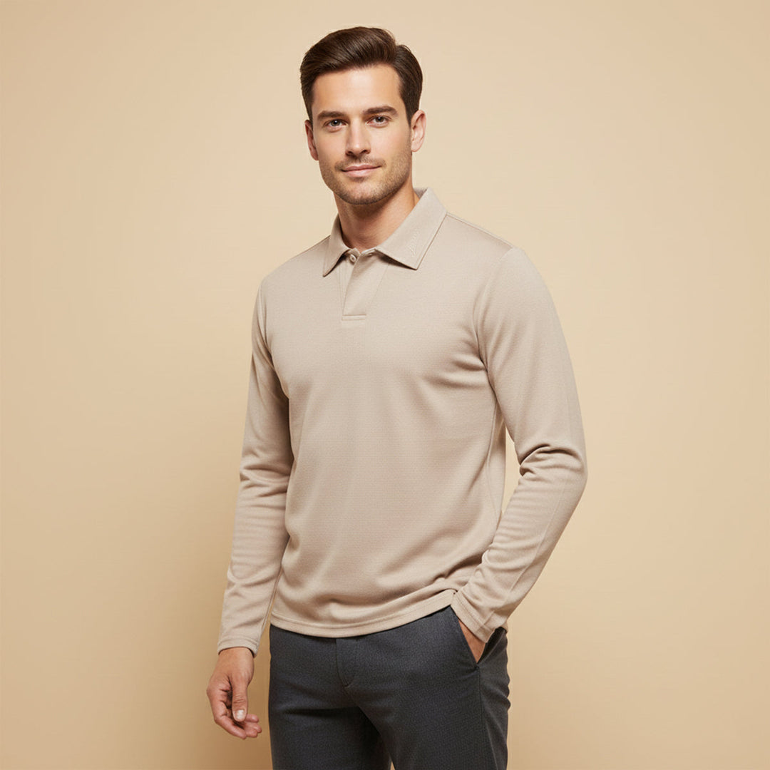 La chemise en coton moderne à manches longues Porto pour hommes
