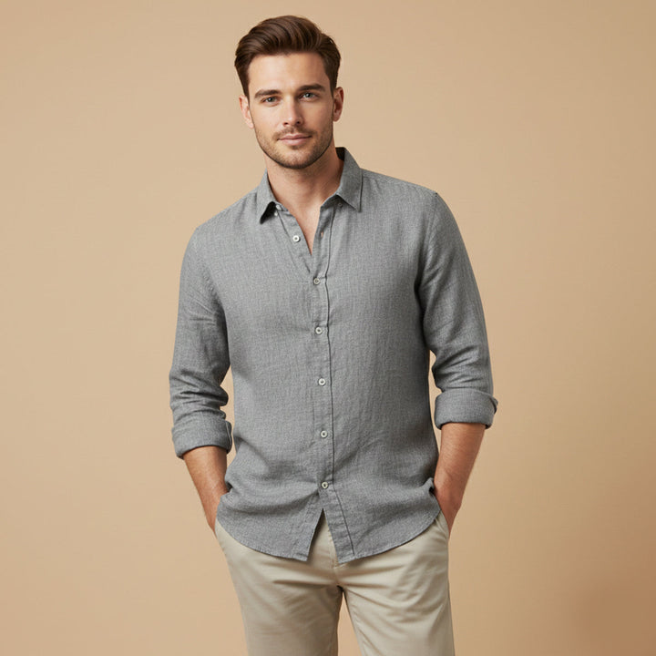 La chemise décontractée légère en mélange de lin pour homme Pinecrest Automne