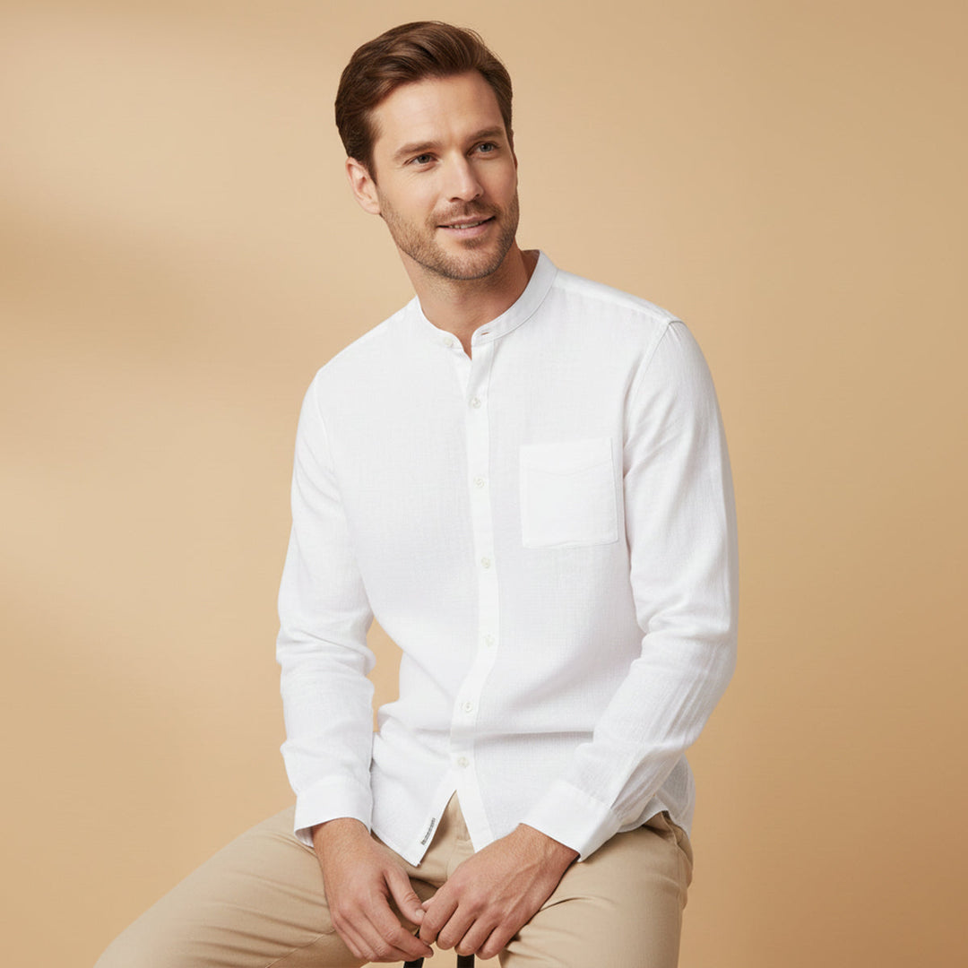 La Chemise en Lin Brighton – Chemise à Manches Longues pour Hommes