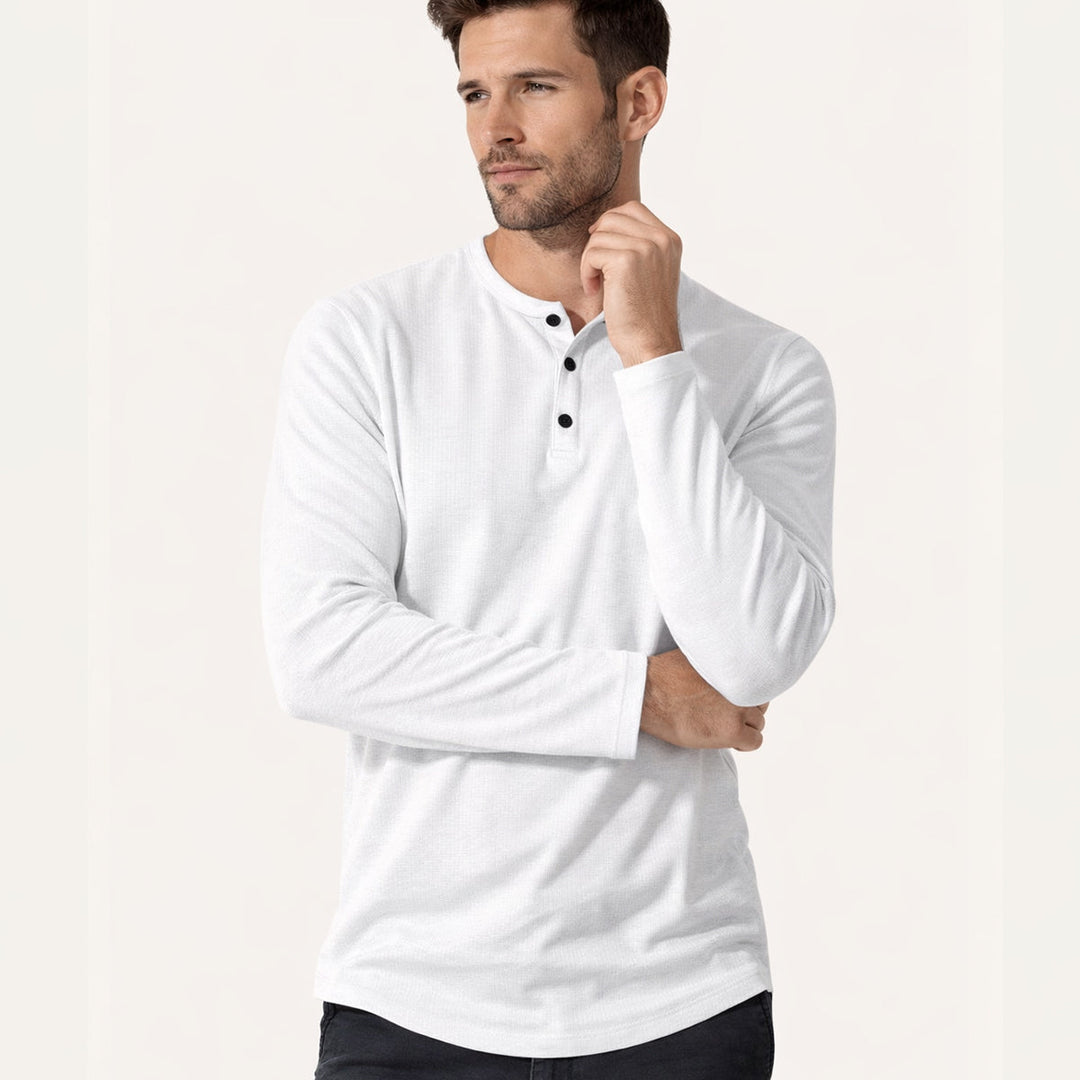 La Chemise Thermique Henley à Gaufres Décontractée pour Hommes Pinecrest Creek