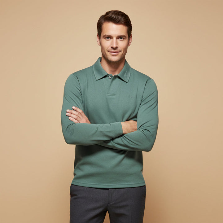 La chemise en coton moderne à manches longues Porto pour hommes