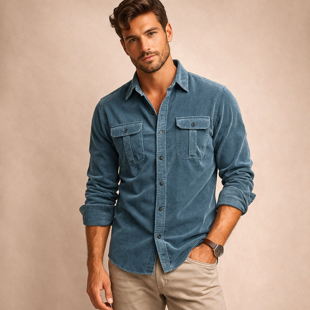 La Chemise Casual en Velours Côtelé pour Hommes Norwick
