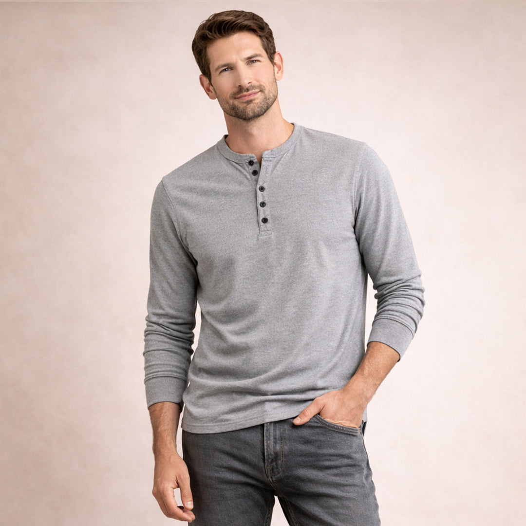 La Chemise Henley en Mélange de Coton Respirant pour Hommes Meadowcrest Hill