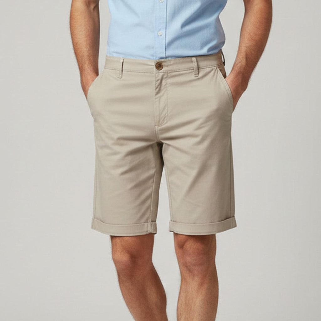 Les Shorts d'Été en Coton Premium à Panneau Plat pour Hommes Roseland