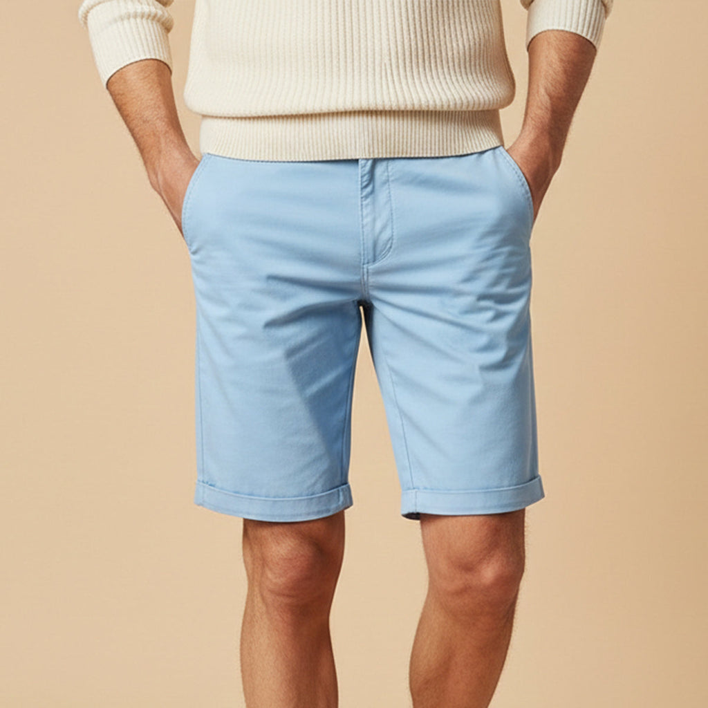Les Shorts d'Été en Coton Premium à Panneau Plat pour Hommes Roseland