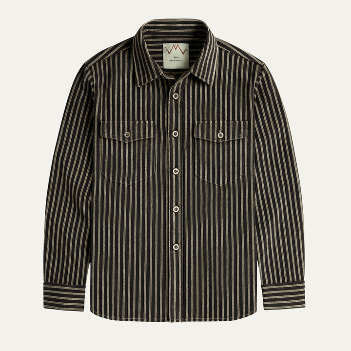La chemise à boutons rayée rétro décontractée pour homme Stratford Hill