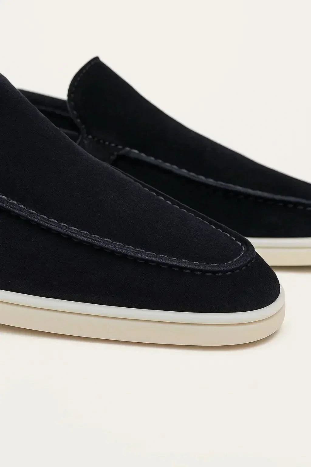 Mocassin Classique en Suède Bleu Marine